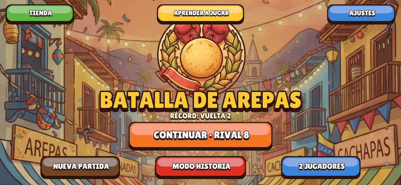 Batalla de Arepas main menu